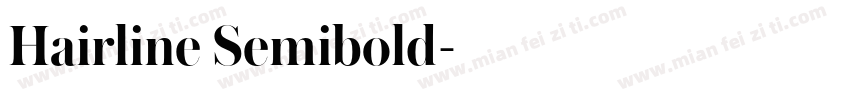 Hairline Semibold字体转换